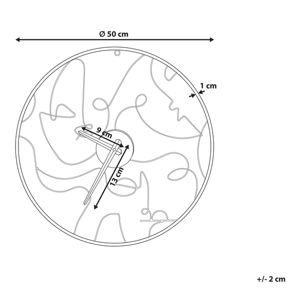 Dekorative Wanduhr mit abstraktem Design