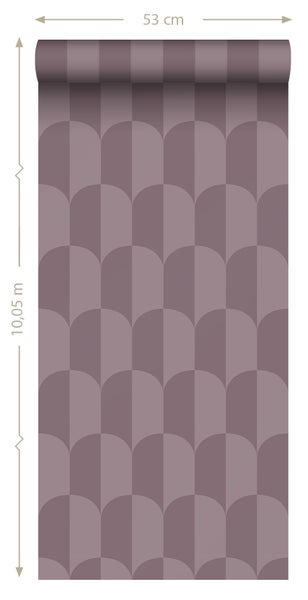 ESTAhome Tapete Art Decó Muster Lila - 50 x 900 cm - 131234