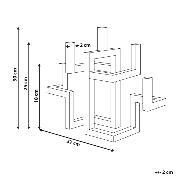 Dekorationsobjekt mit den Maßen 37 x 30 x 18 cm