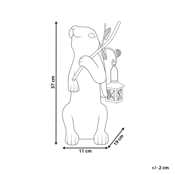 Dekofigur Hasenform grau 37 cm NOLAY