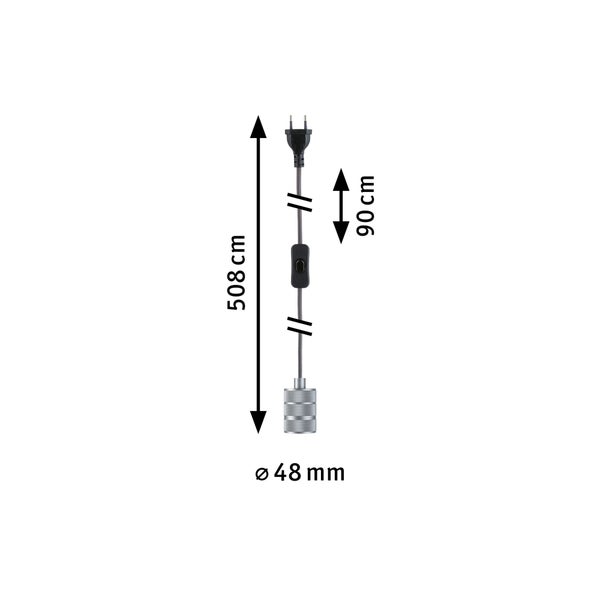 Neordic Pendelleuchte Tilla inkl. Stecker E27 max. 20W Alu dimmbar Metall