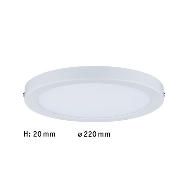 LED Panel Atria rund 220mm 14W 1150lm 2700K Weiß dimmbar
