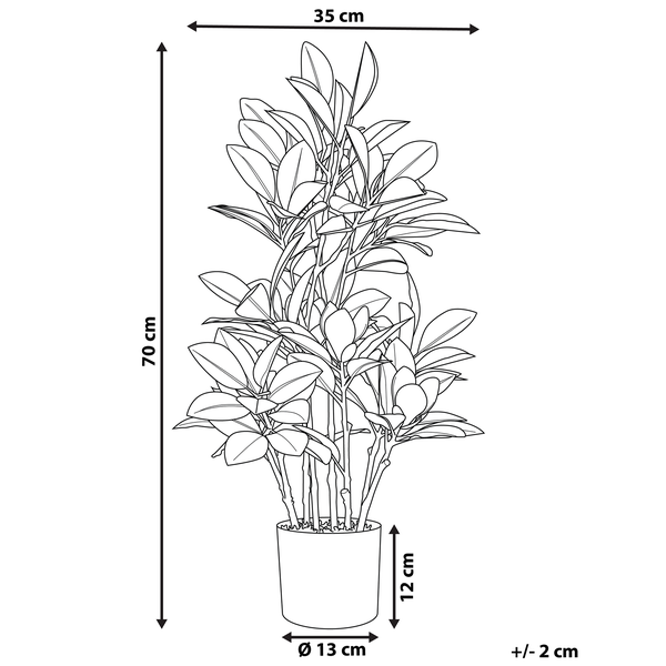 Kunstpflanze MAGNOLIA 70 cm Grün