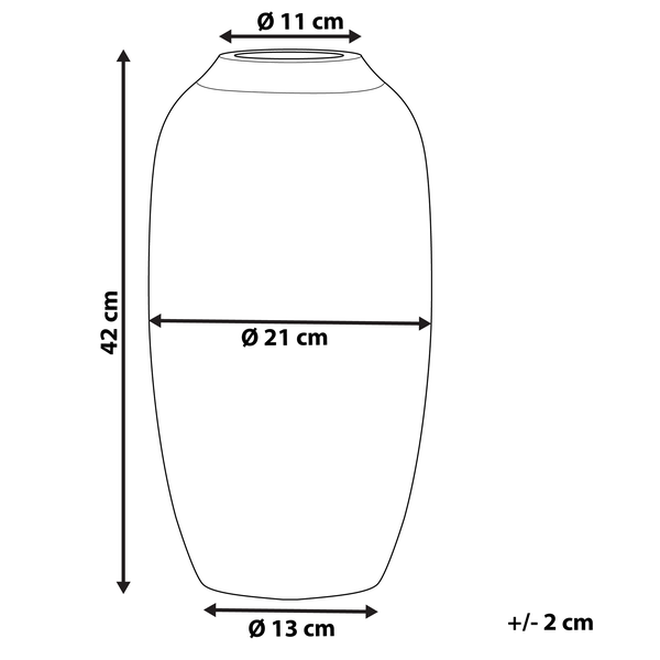 Dekovase MILETUS Keramik 42 cm Blau