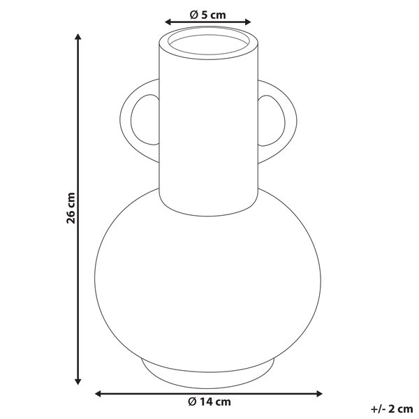 Blumenvase PEREA Keramik 26 cm Schwarz