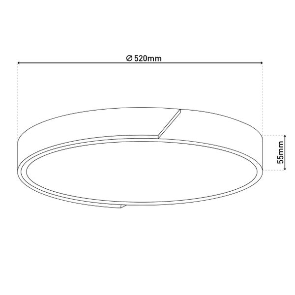 LED Deckenleuchte BORNEO, Ø 31 cm aus Metall und Kunststoff in Grau, integrierte LEDs, Beleuchtung für Wohnräume, Diele und Büro