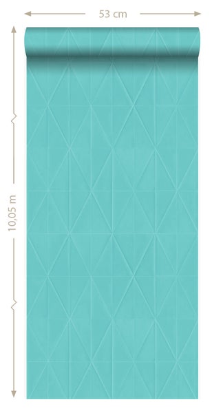 Origin Wallcoverings Tapete grafische Form Türkis - 53 cm x 10.05 m - 347234