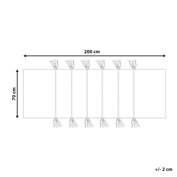 Kinderteppich UZUNTA Beige 70 x 200 cm Jute