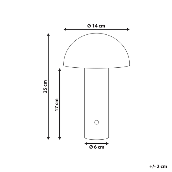 Kabellose LED Tischlampe BOJO mit Dimmer Metall Weiß