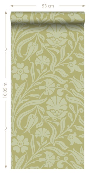 Origin Wallcoverings Tapete Blumen Grün - 53 cm x 10.05 m - 346638