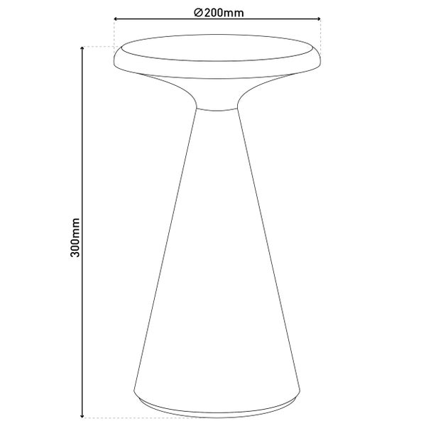 Solar-Akku-Tischleuchte Palu für Außen und Innen, aus Kunststoff in Gelb , 20 cm hoch