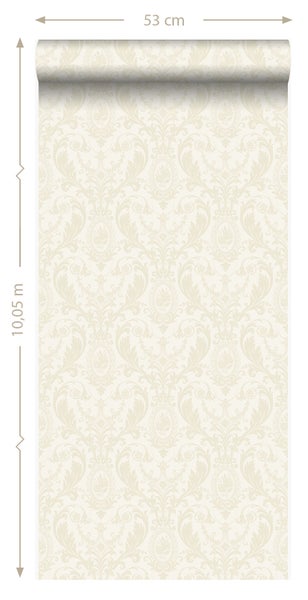 Origin Wallcoverings Tapete Ornamente Crême-Weiß - 53 cm x 10.05 m - 346215
