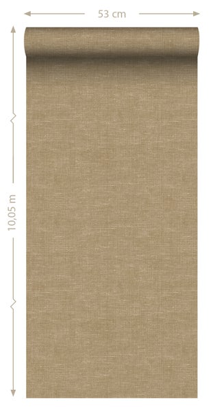 Origin Wallcoverings Tapete Leinen-Optik Beigebraun - 53 cm x 10.05 m - 347862