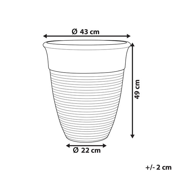 Blumenkübel KATALIMA Stein 43 cm Grau