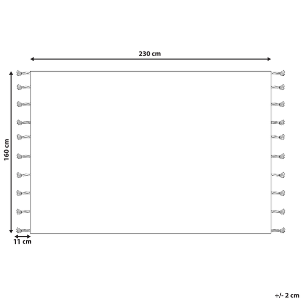 Teppich CORUM Schwarz 160 x 230 cm Baumwolle
