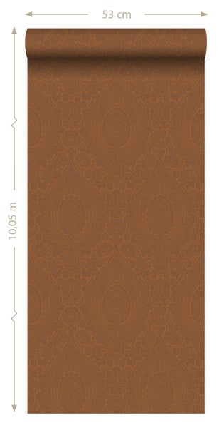 Origin Wallcoverings Tapete Ornamente Safrangelb - 53 cm x 10.05 m - 345430