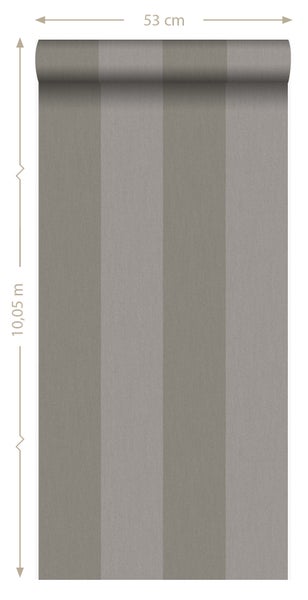Origin Wallcoverings Tapete Streifen Taupe Grau - 53 cm x 10.05 m - 347013