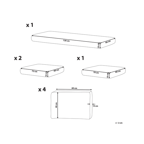 Outdoor Kissenbezug Set BERMUDA Grau