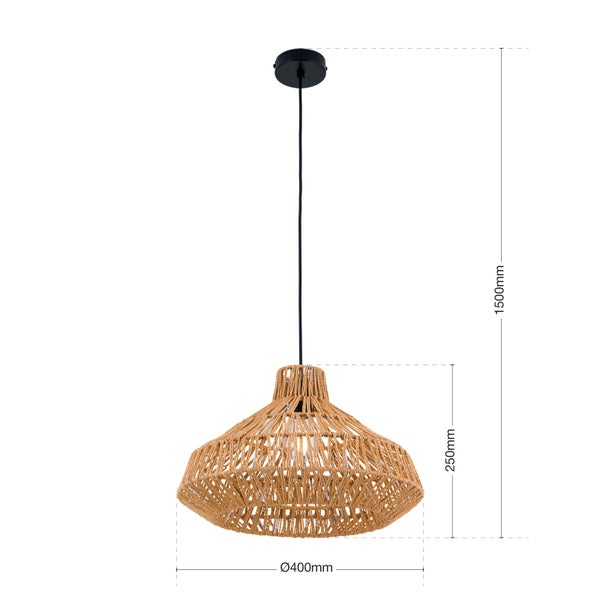 Hängeleuchte Basket braun