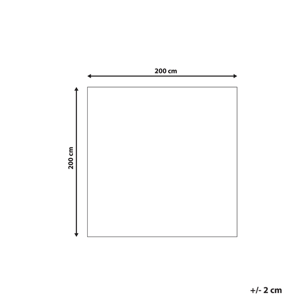 Zottelteppich EVREN Rot 200 x 200 cm