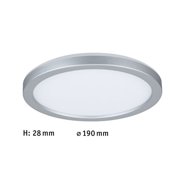 LED Panel Atria Shine Backlight rund 190mm 11,2W 850lm 3000K Chrom matt