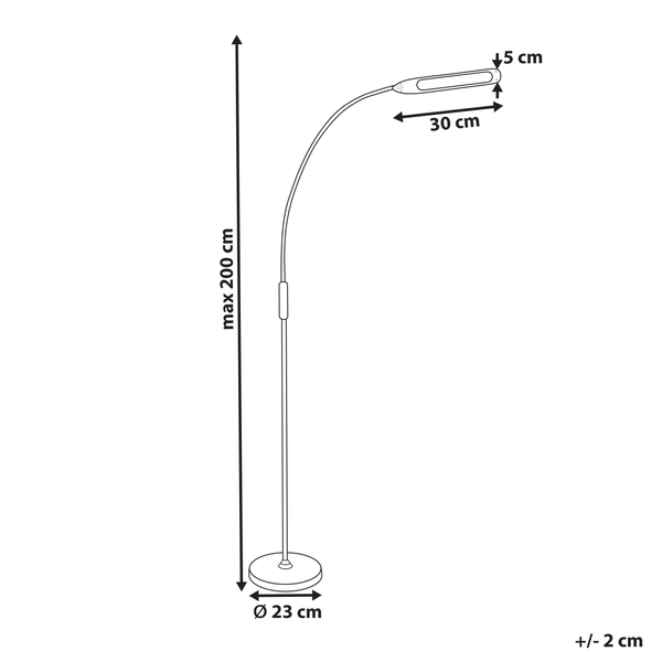 LED Stehlampe YANTIC mit Dimmer Metall Schwarz