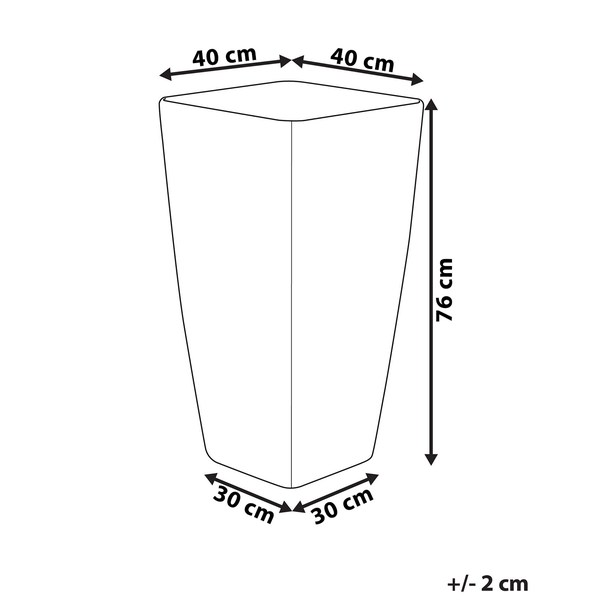 Blumenkübel MODI Stein 40 cm Gold