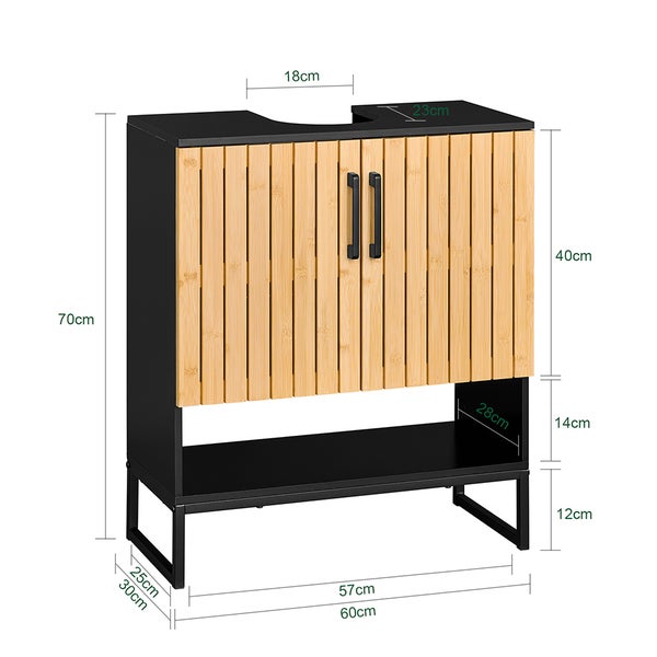Waschbeckenunterschrank mit Abmessungen