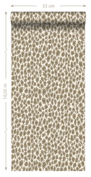Origin Wallcoverings Tapete Leopardenmuster Beige - 53 cm x 10.05 m - 347427