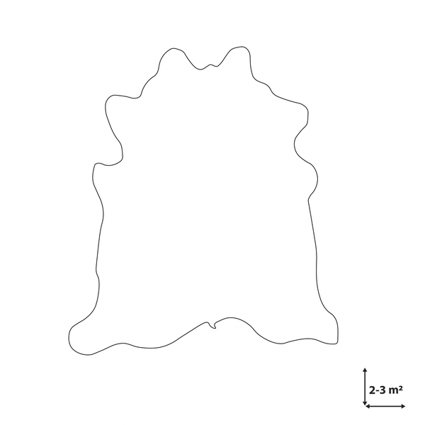 Kuhfell NASQU Hellbraun 2-3 m² Echtleder