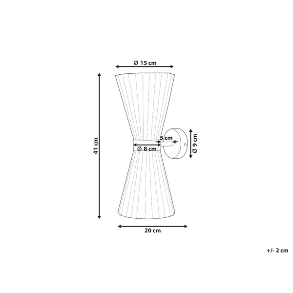 Maße der Wandleuchte