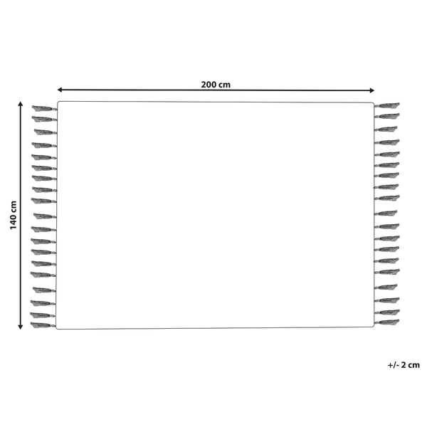 Teppich ERAY Hellbeige 140 x 200 cm Baumwolle
