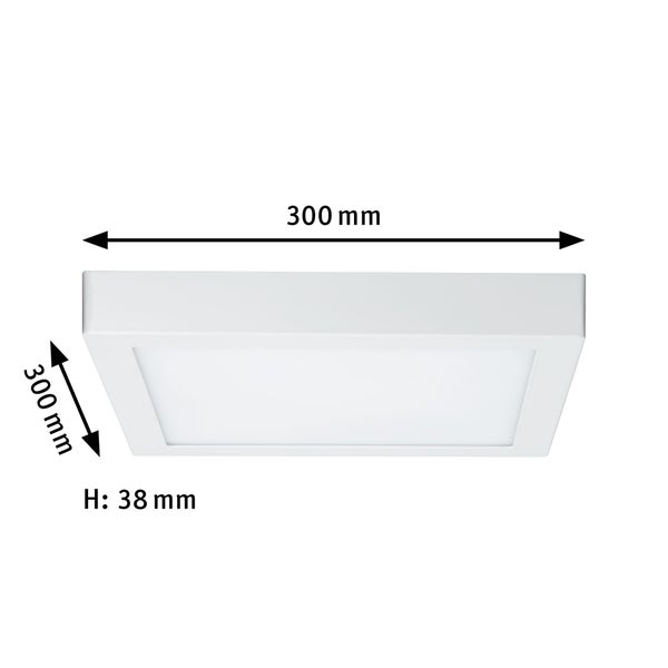 LED Panel Lunar eckig 300x300mm 16W 1300lm 3000K Weiß