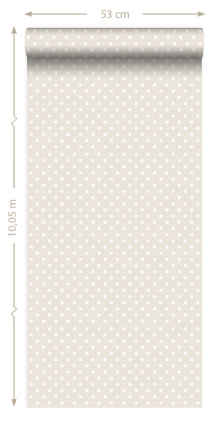Origin Wallcoverings Tapete Punkte Beigebraun - 53 cm x 10.05 m - 346819