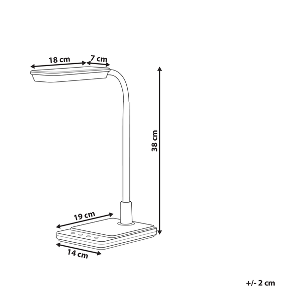 LED Schreibtischlampe CENTAURUS mit Dimmer Metall Schwarz