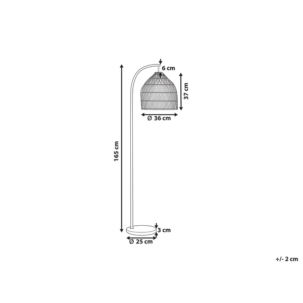 Stehlampe BERNICA Rattan Naturfarben