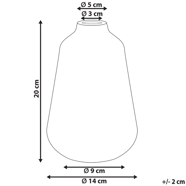 Blumenvase MARONEIA Steinzeug 20 cm Weiß
