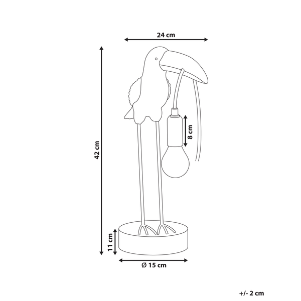 Tischlampe Tukan ARACARI Gold