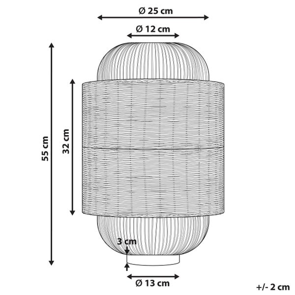 Tischleuchte TANGANYIKA Rattan Naturfarben
