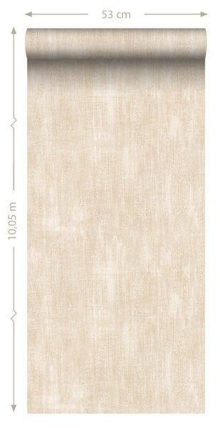 ESTAhome Tapete Beton-Optik Sandbeige - 53 cm x 10.05 m - 148765