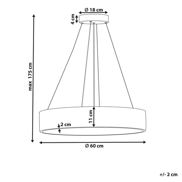 LED Hängeleuchte BALILI Metall Schwarz