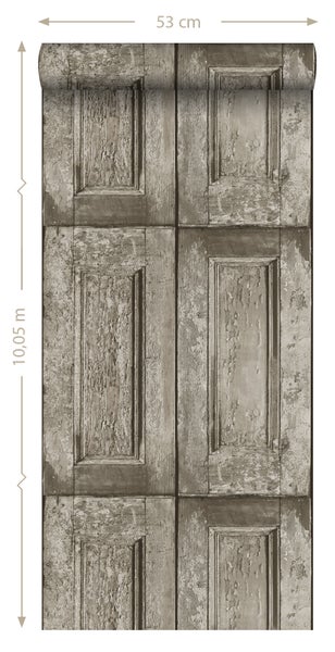 ESTAhome Tapete Paneeltüren Taupe - 53 cm x 10.05 m - 138210