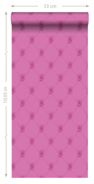 Origin Wallcoverings Tapete kapitoniertes Mustes Rosa - 53 cm x 10.05 m - 326345