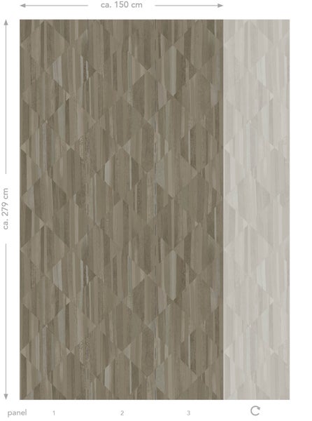 Origin Wallcoverings Fototapete 3D Holzoptik Hellbraun - 1,5 x 2,79 m - 357300