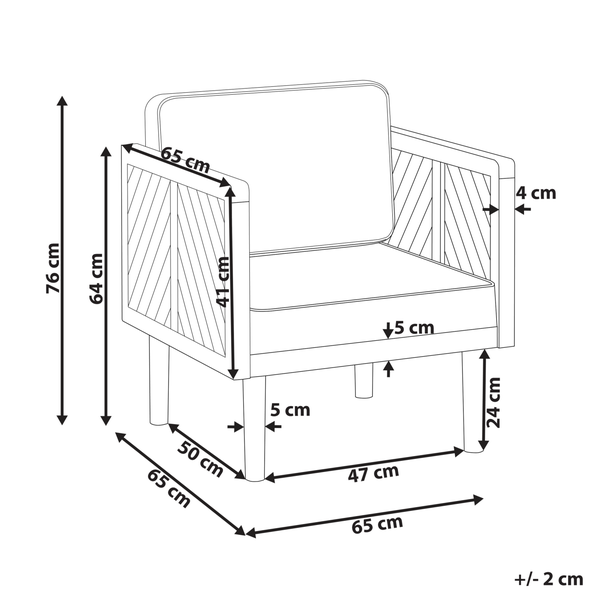 Gartensessel BARATTI Akazienholz Braun