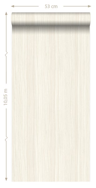 Origin Wallcoverings Tapete Streifenmuster Crême-Weiß - 53 cm x 10.05 m - 347303
