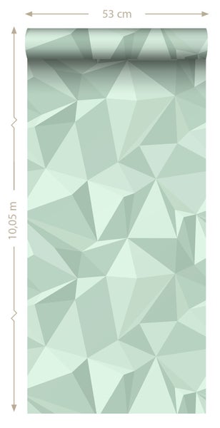 Sanders und Sanders Tapete 3D-Muster Mintgrün - 50 x 900 cm - 935274