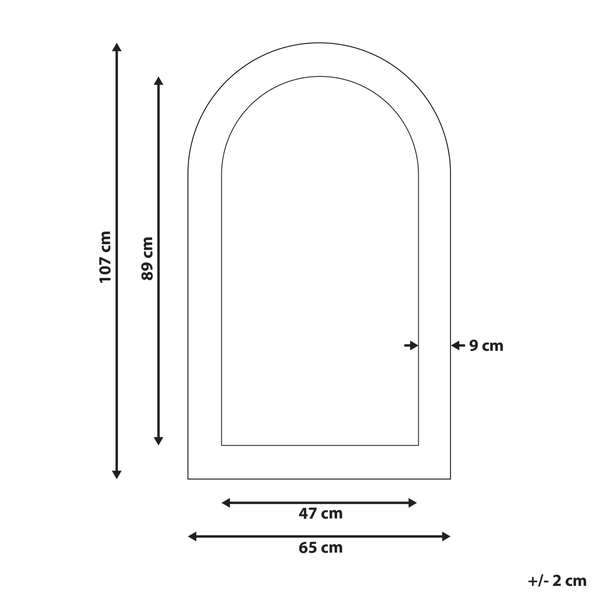 Wandspiegel CHANDON 65 cm 107 cm Holz Weiß