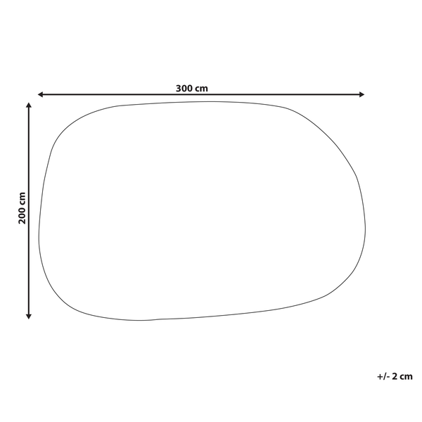 Teppich MITHA Cremeweiß 200 x 300 cm Viskose