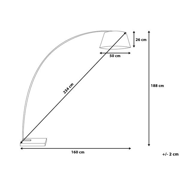 Stehlampe BENUE Metall Schwarz